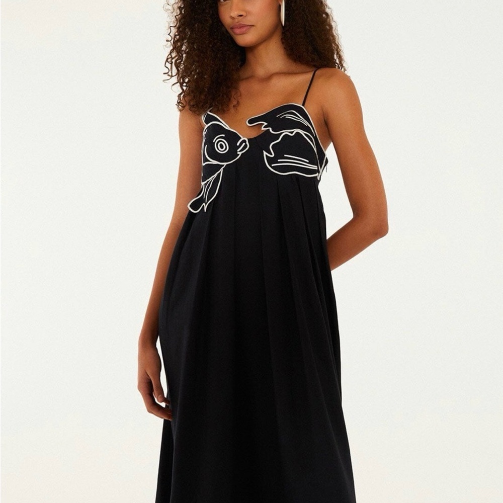 Farm Rio Koi Fish Dress -Black - Picture 4 of 5